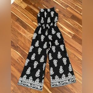 Altard State Jumpsuit Black & White Pasley Design Size M
